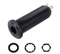 Banworks Gato de salida mono de 3 pines de 6,35 mm (1/4 pulgadas), cilindro de entrada, enchufe de salida compatible con pastillas activas como EMG Pickups JT/CK-04, color negro