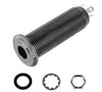 Banworks Gato de salida mono de 3 pines de 6,35 mm (1/4 pulgadas), cilindro de entrada, enchufe de salida compatible con pastillas activas como EMG Pickups JT/CK-04, color negro pistola