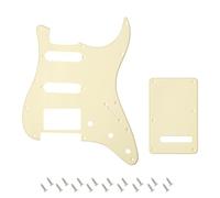 Banworks Golpeador 1 capa Strat HSS golpeador SSH de 11 orificios placa protectora para trémolo con placa posterior juego de cubiertas para trémolo de 6 orificios para Strat Standard ST JT/HB-09