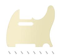 Banworks Golpeador de 1 capa para guitarra eléctrica de 8 orificios con placa protectora para raspaduras para modernas de estilo estadounidense y mexicano Telecaster estándar JT/HB-03 crema
