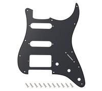 Banworks Golpeador de 1 capa Strat HSS con 11 orificios y placa de protección SSH para Stratocaster ST JT/HB-02 estándar de estilo moderno de EE. UU. y México, color negro mate