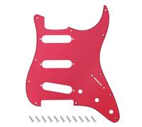 Banworks Golpeador de 1 capa Strat SSS con 11 orificios placa protectora para raspaduras para Stratocaster estándar ST JT/HB-01 de estilo moderno estadounidense/mexicano, espejo rojo