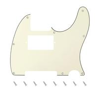 Banworks Golpeador de 3 capas para guitarra eléctrica Tele HS/HH con 8 orificios y placa protectora para raspaduras para de estilo moderno estadounidense/mexicano Telecaster estándar JT/HB-04 marfil