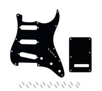 Banworks Golpeador de 3 capas Strat SSS con placa protectora de 11 orificios y placa posterior juego de cubiertas para trémolo de 6 orificios para Stratocaster Standard ST JT/HB-08
