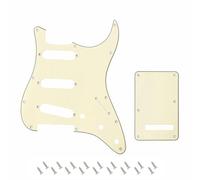 Banworks Golpeador de 3 capas Strat SSS con placa protectora de 11 orificios y placa posterior juego de cubiertas para trémolo de 6 orificios para Stratocaster Standard ST JT/HB-08