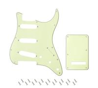 Banworks Golpeador de 3 capas Strat SSS con placa protectora de 11 orificios y placa posterior juego de cubiertas para trémolo de 6 orificios para Stratocaster estándar ST JT/HB-08