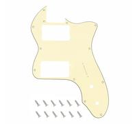 Banworks Golpeador de 3 capas Tele HH con 12 orificios y ranura para pastillas de amplio rango placa golpeador Telecaster para Fender Vintage 72 Tele Thinline de USA y México JT-HB-07 crema