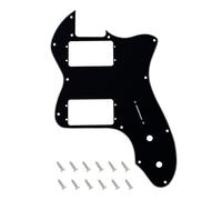 Banworks Golpeador de 3 capas Tele HH con 12 orificios y ranura para pastillas de amplio rango placa protectora golpeador Tele para Fender Vintage 72 Tele Thinline estilo USA/México JT-HB-07 negro