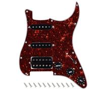 Banworks Golpeador de 4 capas HSS Strat Vintage Hot F '50s Tonos precableado con bobina de fibra Alnico escalonada 5 pastillas SSH para Fender Stratocaster Strat JT/HBZC-03 marrón oscuro carey