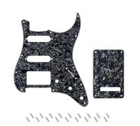 Banworks Golpeador de 4 capas para Strat HSS golpeador SSH de 11 orificios con placa posterior juego de cubiertas para trémolo de 6 orificios para Stratocaster Standard ST JT/HB-09