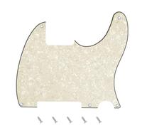 Banworks Golpeador de 4 capas y 5 agujeros para guitarra eléctrica Fender Telecaster Tele TL Style JT/HB-13 Vintage White Pearl