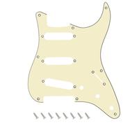 Banworks Golpeador de 8 agujeros de los años 50 Vintage ST SSS de 3 capas para guitarra eléctrica Squier Classic Vibe SQ CV 50s Reissue Vintage Strat Style JT/HB-15 Crema