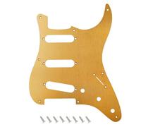 Banworks Golpeador de aluminio de 8 agujeros de 1 capa Srtaight Edge para guitarra Squier Classic Vibe SQ CV 50s Reissue Vintage Strat Style JT/HB-15 Golden