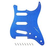 Banworks Golpeador de aluminio de 8 agujeros de 1 capa Srtaight Edge para guitarra Squier Classic Vibe SQ CV 50s Reissue Vintage Strat Style JT/HB-15 Azul