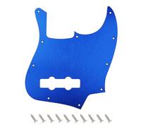 Banworks Golpeador de aluminio Jazz Bass de 1,5 mm de grosor, 1 capa, 10 agujeros, borde recto J Bass JB, placa para arañazos para Fender de estilo moderno de Estados Unidos/mexicanos, Ultra Jazz Bass