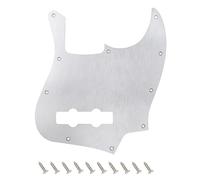 Banworks Golpeador de aluminio Jazz Bass de 1,5 mm de grosor, 1 capa, 10 agujeros, borde recto J Bass JB, placa de arañazos para Fender de estilo moderno de Estados Unidos/mexicanos Ultra Jazz Bass JT