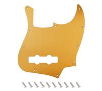 Banworks Golpeador de aluminio Jazz Bass de 1,5 mm de grosor, 1 capa, 10 agujeros, borde recto J Bass JB, placa para arañazos para Fender de estilo moderno de Estados Unidos/mexicanos, Ultra Jazz Bass