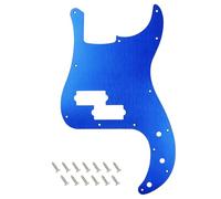 Banworks Golpeador de bajo de precisión de aluminio procesado CNC, 1,5 mm de grosor, 1 capa, 13 agujeros, borde recto, placa de arañazos para guardabarros de estilo moderno de Estados Unidos/mexicanos