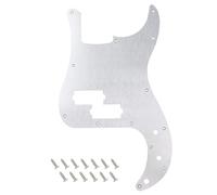 Banworks Golpeador de bajo de precisión de aluminio procesado CNC, 1,5 mm de grosor, 1 capa, 13 agujeros, borde recto, placa de arañazos PB para guardabarros de estilo moderno de Estados Unidos