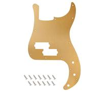 Banworks Golpeador de bajo de precisión de aluminio procesado CNC, 1,5 mm de grosor, 1 capa, 13 agujeros, borde recto, placa de arañazos para guardabarros de estilo moderno de Estados Unidos/mexicanos