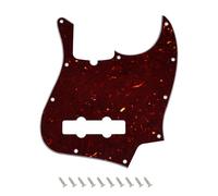 Banworks Golpeador de bajo Jazz con muesca de barra de armadura de 4 capas y 10 agujeros J Bass JB placa para arañazos para estilo moderno y vintage de Estados Unidos/mexicanos Fender Jazz Bass JT/HB