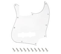 Banworks Golpeador de bajo Jazz de 3 capas con 10 agujeros J Bass JB para defensa de estilo moderno estadounidense y mexicano JT/HB-11, color blanco