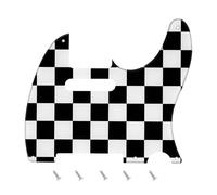 Banworks Golpeador de guitarra eléctrica de 1 capa con 5 agujeros para guitarra eléctrica, estilo vintage mexicano, Fender estándar Tele Telecaster JT/HB-18, tablero de ajedrez