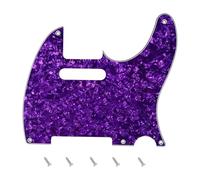 Banworks Golpeador de guitarra eléctrica de 4 capas de 5 agujeros para guitarra eléctrica, estilo vintage mexicano, Fender estándar, Tele Telecaster JT/HB-18, color morado perla