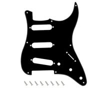 Banworks Golpeador de guitarra SSS de 8 agujeros 50s 57 Strat SSS, estilo vintage, placa para arañazos para American Fender Stratocaster Strat ST JT/HB-16, 1 capa, color negro