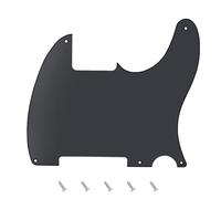 Banworks Golpeador en blanco de 1 capa y 5 agujeros para guitarra, para Fender Telecaster Tele TL Style JT/HB-13, color negro mate