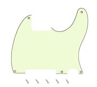 Banworks Golpeador en blanco de 3 capas y 5 agujeros para guitarra, para Fender Telecaster Tele TL Style JT/HB-13, color verde menta