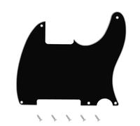 Banworks Golpeador en blanco de 3 capas y 5 agujeros para guitarra, para Fender Telecaster Tele TL Style JT/HB-13, color negro