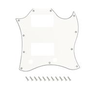 Banworks Golpeador estándar de 3 capas USA SG con 11 agujeros de ala de murciélago, placa grande para Gibson SG Standard Modern Series JT/HB-26 Vintage White