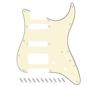 Banworks Golpeador HSS Strat de 11 agujeros de 3 tornillos de esquina redonda Humbucking de montaje ST SSH para Fender Lonestar/Deluxe/Professional I Series Stratocaster JT/HB-23 de 3 capas, color