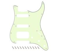 Banworks Golpeador HSS Strat de 11 agujeros de 3 tornillos de esquina redonda Humbucking de montaje ST SSH placa de arañazos para USA/MX Fender Lonestar/Deluxe/Professional I Series Stratocaster JT/HB