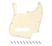 Banworks Golpeador Jazz Bass de 3 capas con 10 agujeros J Bass JB para defensa estilo moderno de Estados Unidos/mexicanos Jazz Bass JT/HB-11, color crema