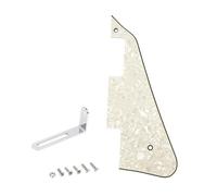 Banworks Golpeador Les Paul de 4 capas con soporte de acero inoxidable LP para guitarra eléctrica de 2 agujeros para Gibson Les Paul LP JT/HBTZ-01 Vintage White Pearl