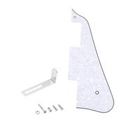 Banworks Golpeador Les Paul de 4 capas con soporte de acero inoxidable LP para guitarra eléctrica de 2 agujeros para Epiphone EPI Les Paul LP JT/HBTZ-02, color blanco perla