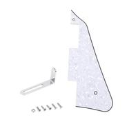 Banworks Golpeador Les Paul de 4 capas con soporte de acero inoxidable LP para guitarra eléctrica de 2 agujeros para Gibson Les Paul LP JT/HBTZ-01 White Pearl