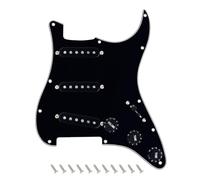 Banworks Golpeador SSS de 3 capas estilo vintage F '60s, precableado, con pastillas Alnico escalonadas 5 SSS de bobina única para guitarras eléctricas Fender Stratocaster ST Style JT/HBZC-01, color