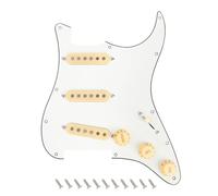 Banworks Golpeador SSS de 3 capas estilo vintage F '60s Tonos precableado Strat con pastillas Alnico escalonadas 5 SSS de bobina única para guitarras eléctricas Fender Stratocaster JT/HBZC-01, color