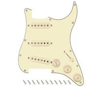 Banworks Golpeador SSS de 3 capas, estilo vintage, Hot F '50s, precableado, con bobina de fibra Alnico escalonada de 5 bobinas SSS, pastillas de bobina única para Fender Stratocaster ST Strat JT/HBZC