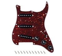 Banworks Golpeador SSS de 4 capas estilo vintage F '60s Tonos, precableado, con pastillas Alnico escalonadas 5 SSS de bobina única para guitarras Fender Stratocaster ST JT/HBZC-01, color marrón oscuro