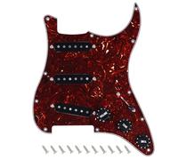 Banworks Golpeador SSS Strat de 4 capas estilo vintage Hot F '50s Tonos precableado con bobina de fibra Alnico escalonada de 5 bobinas SSS de bobina única para Fender Strat JT/HBZC-02 marrón oscuro