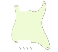 Banworks Golpeador Strat de 3 capas y 4 agujeros para guitarra, placa para arañazos para guitarra eléctrica Fender Stratocaster Strat ST Style JT/HB-12, color verde menta