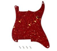 Banworks Golpeador Strat de 4 capas y 4 agujeros para guitarra de bricolaje, placa para arañazos para guitarras eléctricas Fender Stratocaster Strat ST Style JT/HB-12 marrón carey