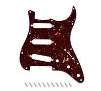 Banworks Golpeador Strat SSS '62 1960-1963 con muesca de barra de armadura, placa de arañazos ST de 4 capas de 11 agujeros para AVRI, Vintage I, Vintage II y USA Original Fender Strat JT/HB-42 marrón