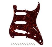Banworks Golpeador Strat SSS de 4 capas con 11 orificios placa protectora para raspaduras para Stratocaster estándar ST JT/HB-01 de estilo moderno estadounidense/mexicano, color marrón oscuro