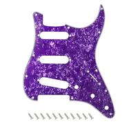 Banworks Golpeador Strat SSS de 4 capas con 11 orificios placa protectora para raspaduras para Stratocaster estándar ST JT/HB-01 de estilo moderno estadounidense/mexicano, color morado perlado