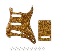 Banworks Golpeador Strat SSS de 4 capas golpeador de 11 orificios con placa posterior juego de cubiertas para trémolo de 6 orificios para Stratocaster estándar ST JT/HB-08